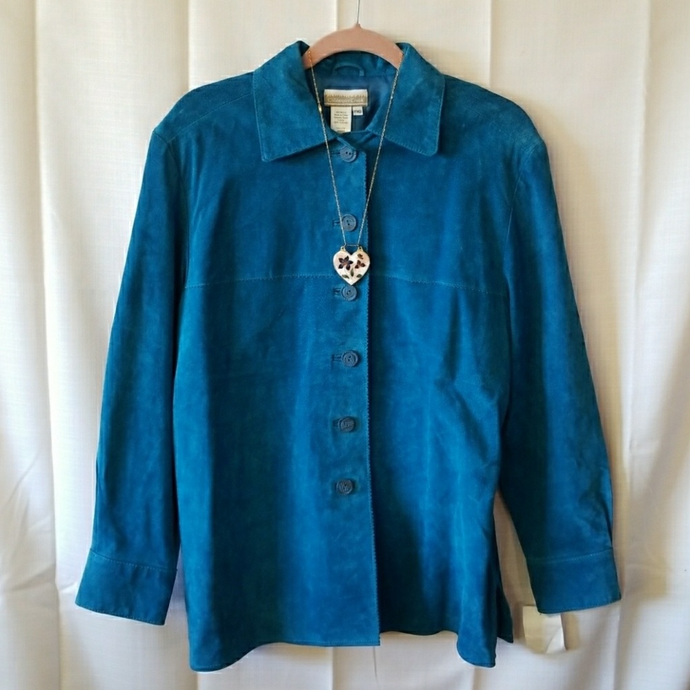 Coldwater Creek Suede Jacket petite Medium NWT